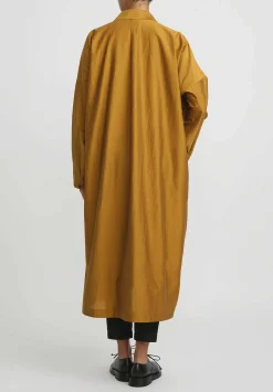 Jan-Jan Van Essche Cotton & Silk Long Loose Shirt In Gold