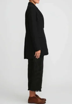 Masnada Cotton & Wool Double-Breasted Jacket In Black