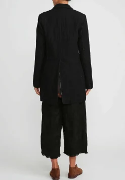 Masnada Cotton & Wool Double-Breasted Jacket In Black