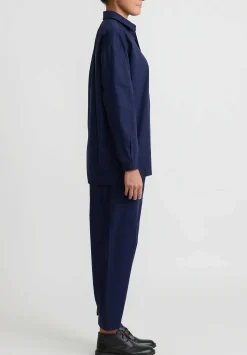 Toogood Cotton ''Acrobat'' Trouser In Indigo Blue