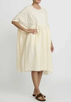 Uma Wang Cotton Agnus Parados Dress In Off White