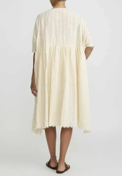 Uma Wang Cotton Agnus Parados Dress In Off White