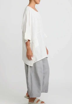 Gilda Midani Cotton Bucket Tunic In White