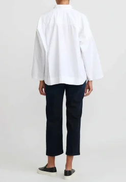 Péro Cotton Button Down Shirt In White