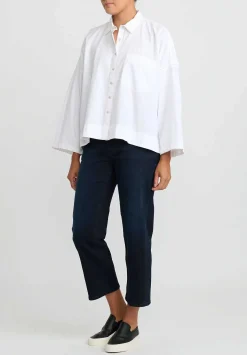 Péro Cotton Button Down Shirt In White