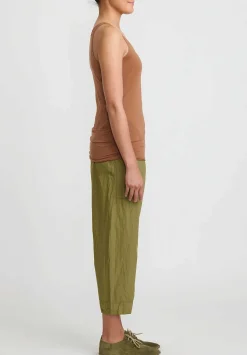 Album di Famiglia Cotton Canotta Tank Top In Pottery Brown