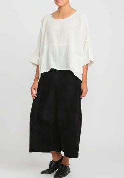 Gilda Midani Cotton Corduroy Egg Pants In Black