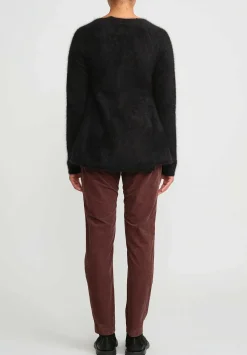 Rundholz Black Label Cotton Corduroy Skinny Stretch Pants In Red Wood