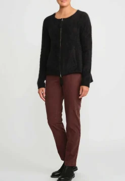 Rundholz Black Label Cotton Corduroy Skinny Stretch Pants In Red Wood