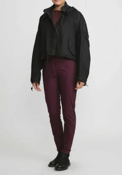 Rundholz Cotton Cropped Oversized Jacket In Black