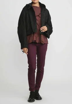 Rundholz Cotton Cropped Oversized Jacket In Black