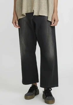 Rundholz Cotton Denim Dropcrotch Pants In Faded Black