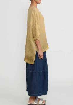 Gilda Midani Cotton Denim Egg Pants In Blue