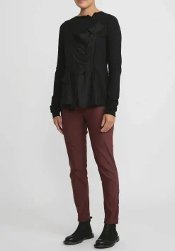 Rundholz Cotton Distressed Long Sleeve T-Shirt In Black