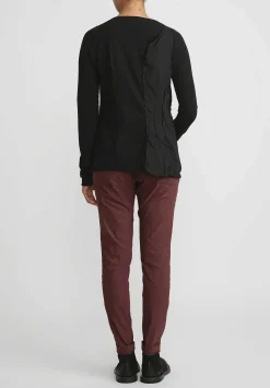 Rundholz Cotton Distressed Long Sleeve T-Shirt In Black