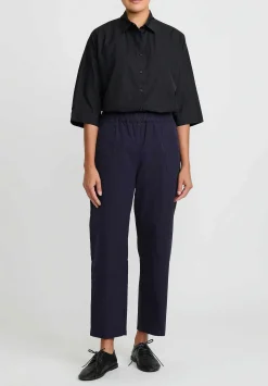 Casey Casey Cotton Fabi Pants In Ink Blue