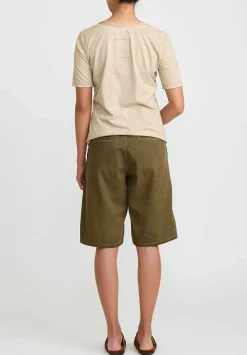 Uma Wang Cotton Joe Shorts In Army Green