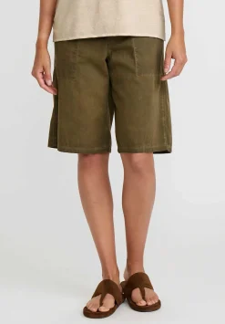 Uma Wang Cotton Joe Shorts In Army Green