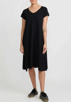 Rundholz Cotton Knit Dress In Black