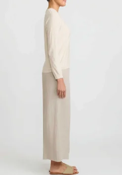 Antonelli Cotton Knit Einstein Pullover In Gesso Beige Natural