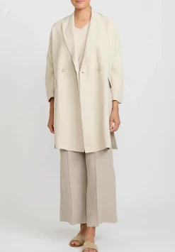 Antonelli Cotton Knit Einstein Pullover In Gesso Beige Natural