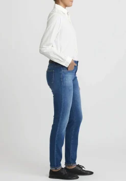 Closed Cotton Long Narrow Baker Jeans In Dark Blue