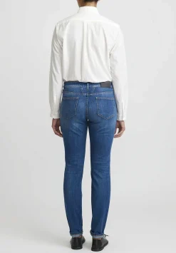 Closed Cotton Long Narrow Baker Jeans In Dark Blue