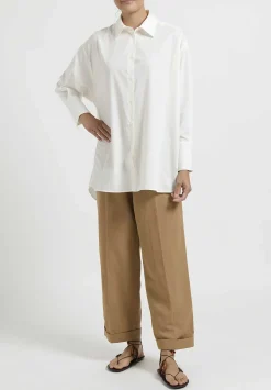 The Row Cotton ''Lulu'' Shirt In Ivory White