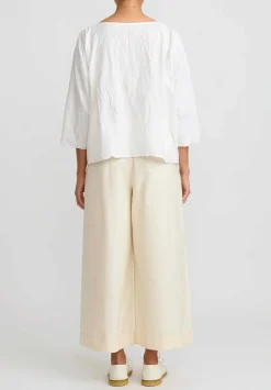 Daniela Gregis Cotton Pantalone Pigiama Pants In Panna Cream
