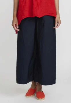 Daniela Gregis Cotton Pigiama Trousers In Navy Blue