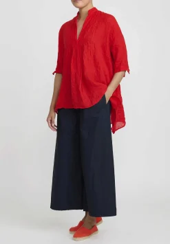 Daniela Gregis Cotton Pigiama Trousers In Navy Blue