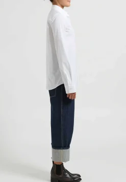 Jil Sander Cotton Poplin Shirt In White