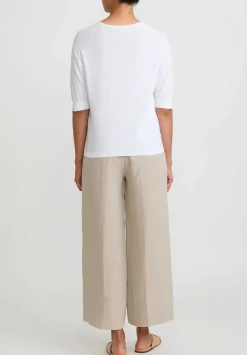 Antonelli Cotton Short Sleeve Platone Sweater In White
