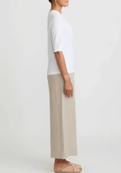 Antonelli Cotton Short Sleeve Platone Sweater In White