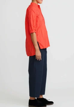 Daniela Gregis Cotton Sigaretta Elastico Pants In Blue