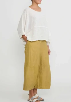 Gilda Midani Cotton Solid Dyed Short Bucket Top In White