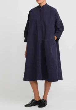 Casey Casey Cotton Surf Dress In Ink Blue