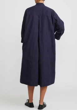 Casey Casey Cotton Surf Dress In Ink Blue