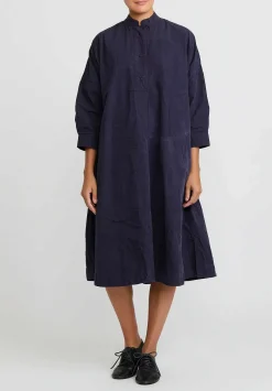 Casey Casey Cotton Surf Dress In Ink Blue