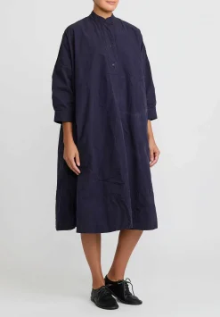 Casey Casey Cotton Surf Dress In Ink Blue
