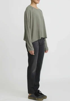 Rundholz Cotton Tapered Leg Jeans In Faded Black