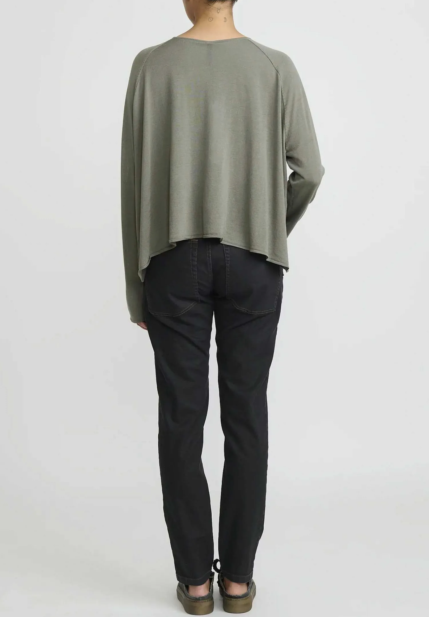 Rundholz Cotton Tapered Leg Jeans In Faded Black