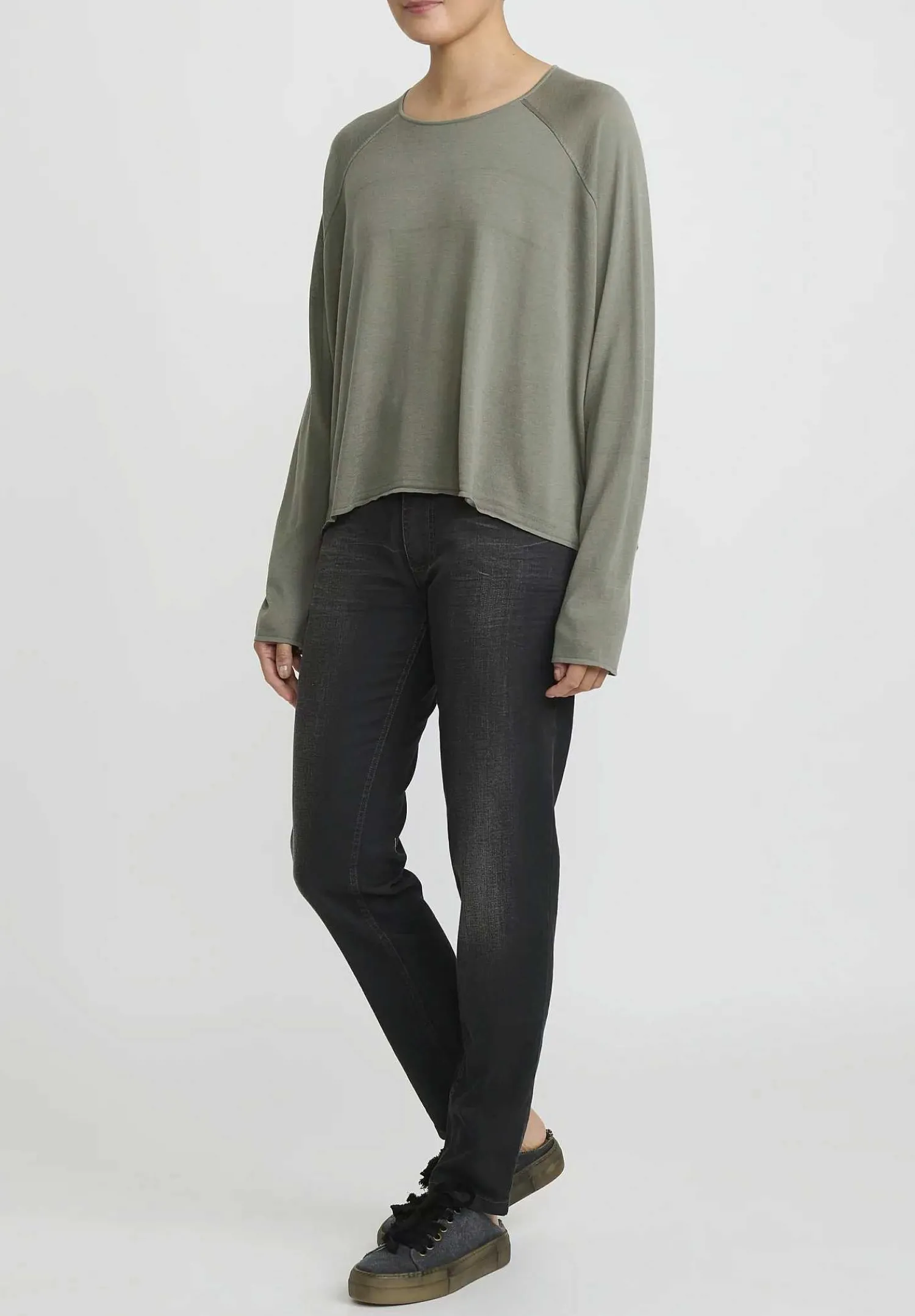 Rundholz Cotton Tapered Leg Jeans In Faded Black