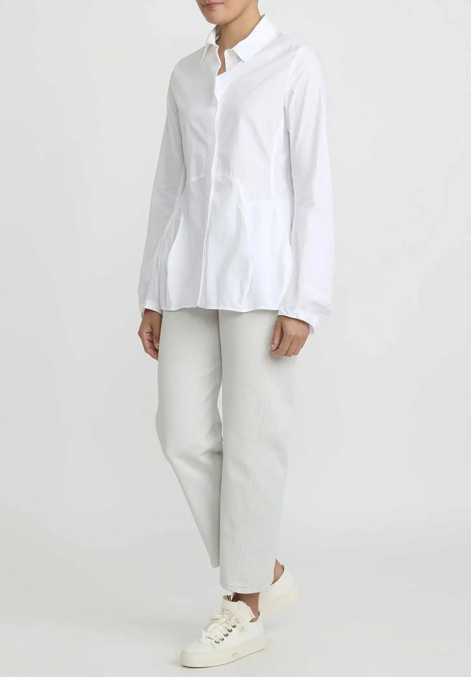 Rundholz Cotton Tulip Shirt In White