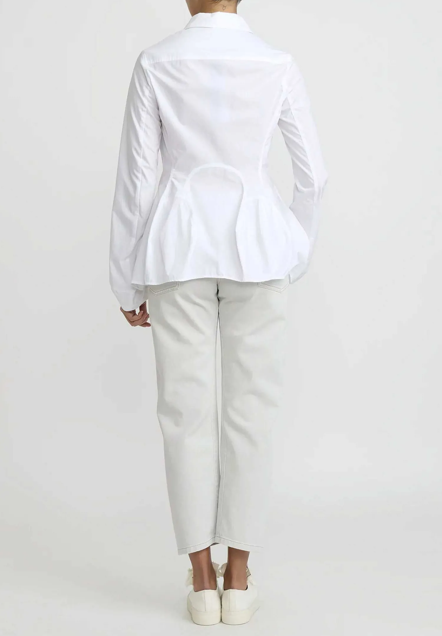 Rundholz Cotton Tulip Shirt In White