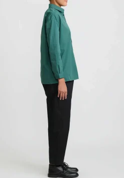 Toogood Cotton Twill Draughtsman Shirt In Viridian Green