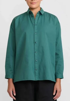 Toogood Cotton Twill Draughtsman Shirt In Viridian Green