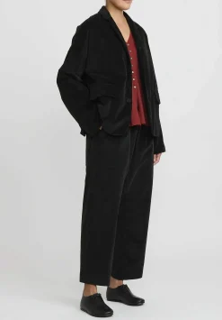 Album di Famiglia Cotton Velvet Blazer In Slate Grey