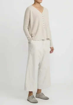 Album di Famiglia Cotton Velvet Pants In Fog Grey