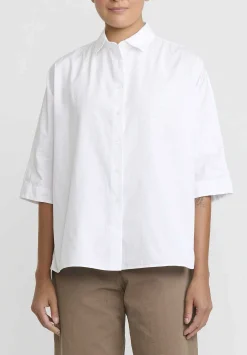 Casey Casey Cotton Waga Short Sleeve Shirt In White